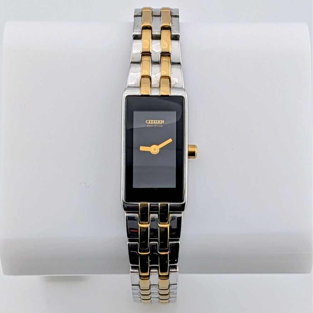 Citizen Eco-Drive Silhouette G620-S064716  Two-Tone Black Dial Petite Watch 7"